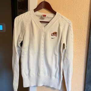 Nike White V-Neck Women's Sweater OSU Oregon State Beavers Football